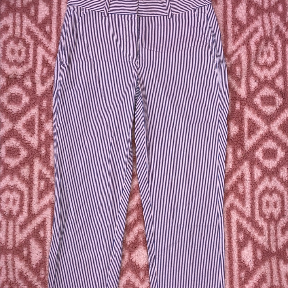 striped cropped pants
